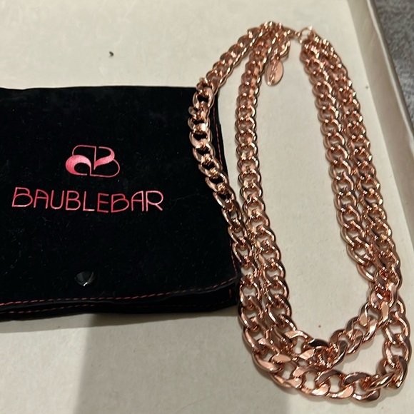 Babble Bar Rose Gold finish chunky is double link chain